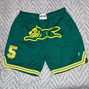 NEW Billionaire Boys Club ICECREAM Ice Cream Running Dog Shorts 5 Green Yellow